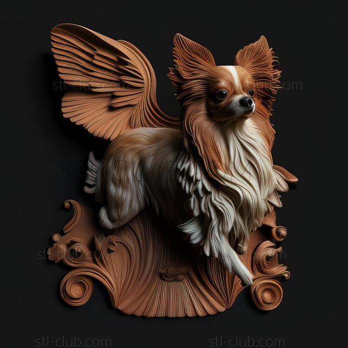 3D model st Papillon dog (STL)